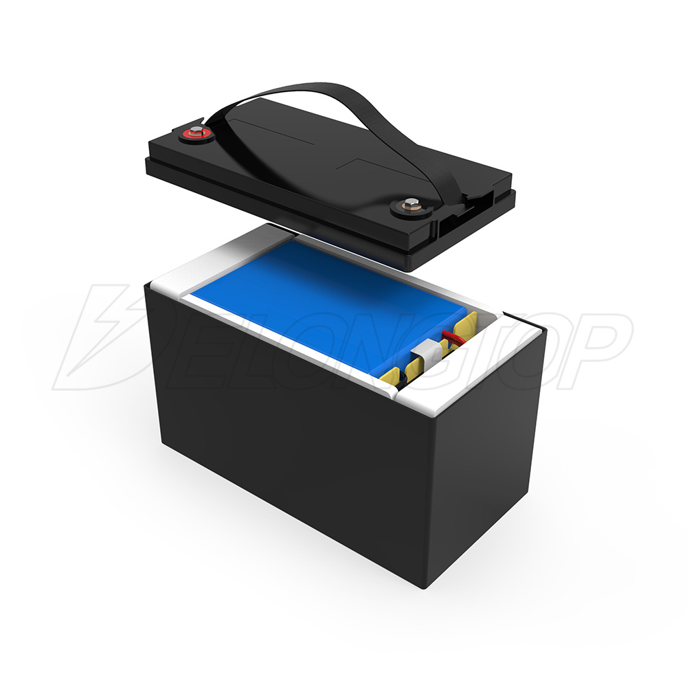 Li Ion Batterie 12V 100Ah Batteries de lithium rechargeables Batterie de batterie LIFEPO4 Batterie solaire avec BMS