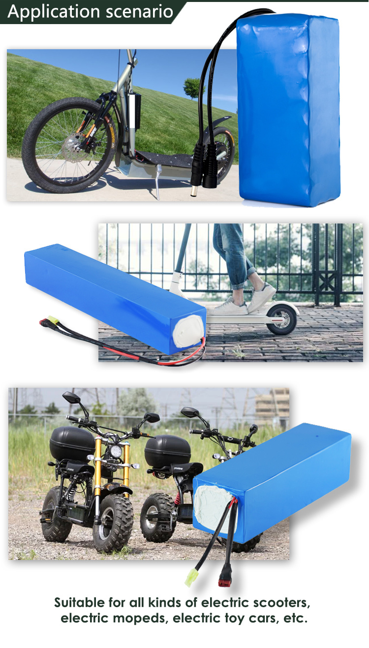 Fábrica profesional personalizada 18650 24V 20AH Li Ion Lithium Ebike Pack de baterías