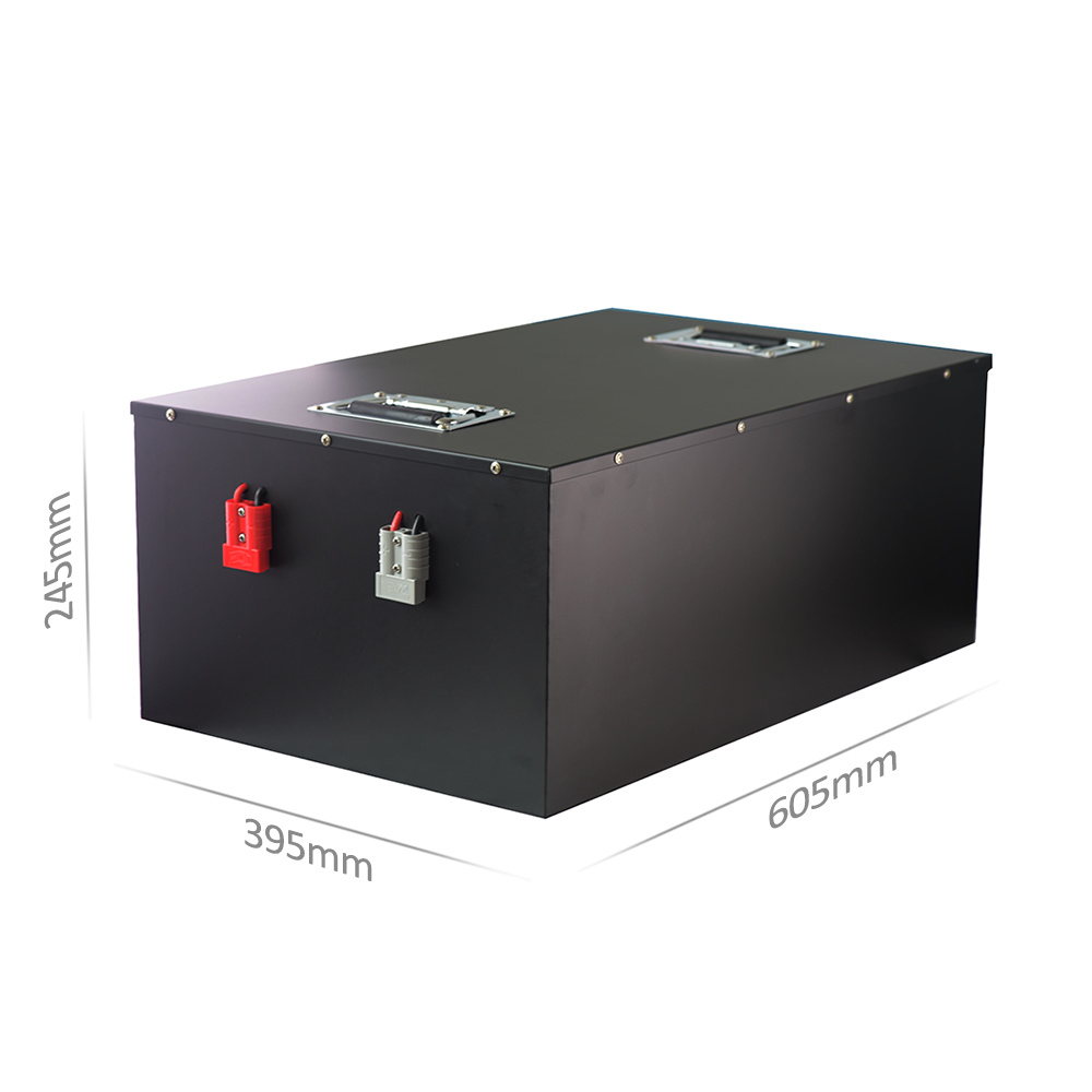 Paquete de baterías AGV FORKLIFT 48V 200AH LIFEPO4 Paquete de baterías para el almacenamiento del sistema solar de 10kW