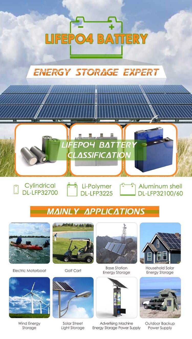Home Use 24V 100Ah Sistema de energia solar Lifepo4 Bateria de armazenamento de energia