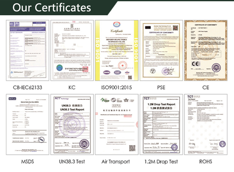 Batería de fosfato de hierro de litio de ciclo profundo LIFEPO4 24V 100V 100V