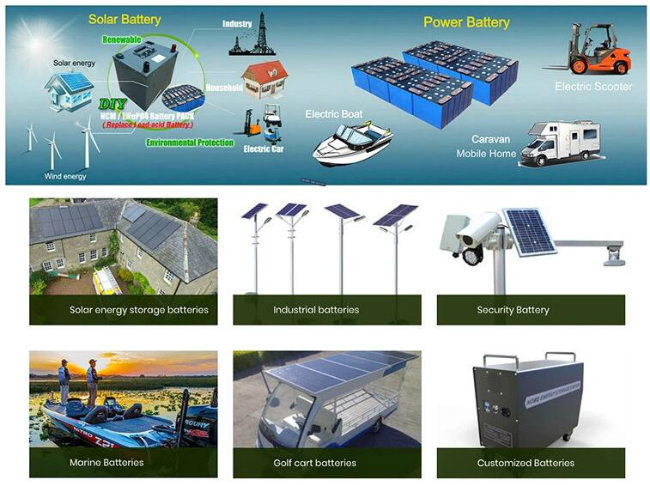 Ventas de fábrica Baterías de energía solar de la batería de la batería de LIFEPO4 12V 100AH