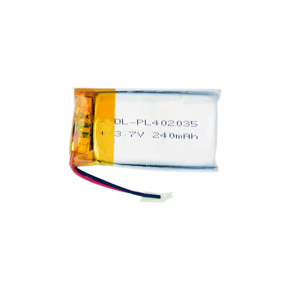 Batterie de produit électrique 402035 3.7V 230MAH Cellule de batterie LIPO 3.7V LI-POLYMER