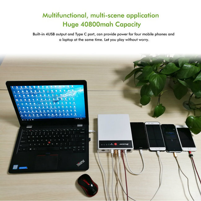 40000mAh High Capacity Laptop Power-Bank-bewegliche Notebook-Energien-Bank mit LED-Lampe