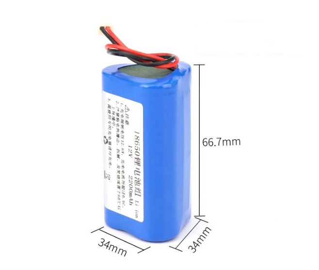 Pack de batterie 12V 18650 pack de batterie de lithium rechargeable 2200mAh