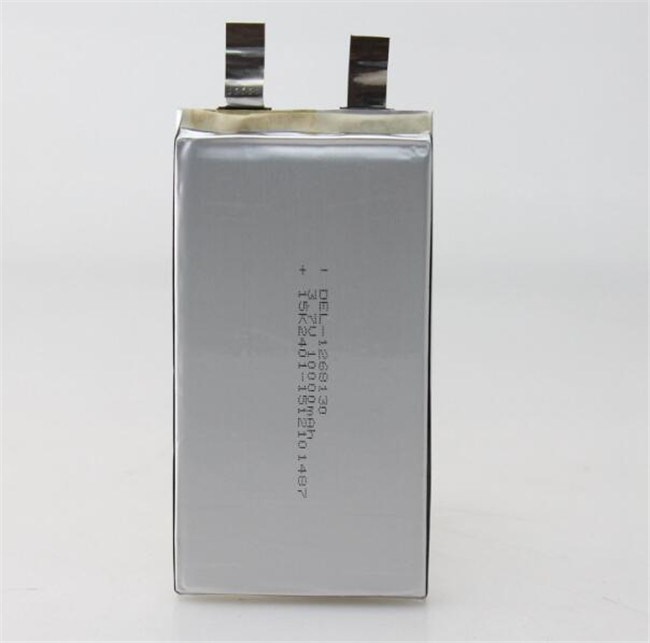 1268130 Cellule de batterie lithium-ion rechargeable 3.7V 10AH