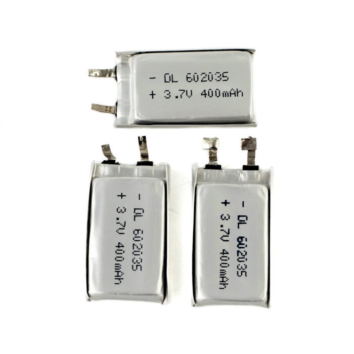 Batterie de polymère lithium ion 602035 3.7v 400mAh rechargeable pour Bluetooth