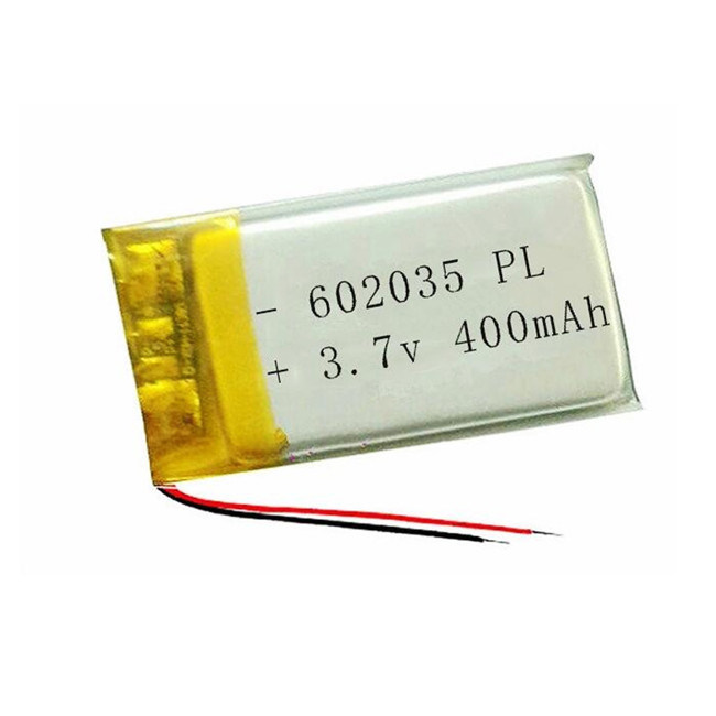 Batterie de polymère lithium rechargeable 602035 3.7v 400mAh avec PCM