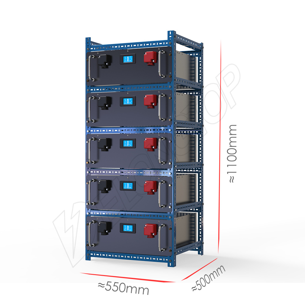 Almacenamiento de energía Litio Ion 48V 100AH ​​LIFEPO4 Battery Pack 5kW para telecomunicaciones y almacenamiento solar