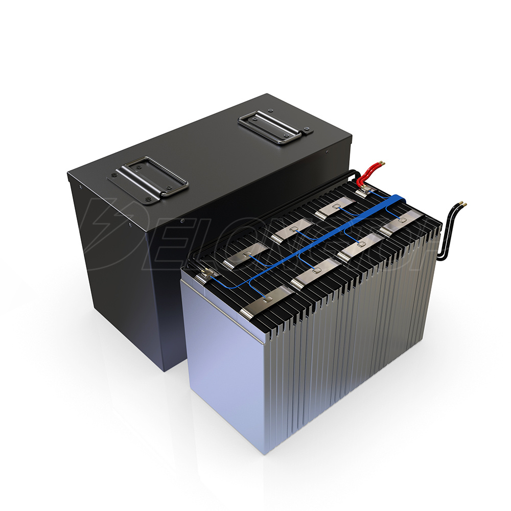 Maintenance du cycle profond Maintenance 24V 100ah Système d'énergie solaire Batterie 12V 200Ah