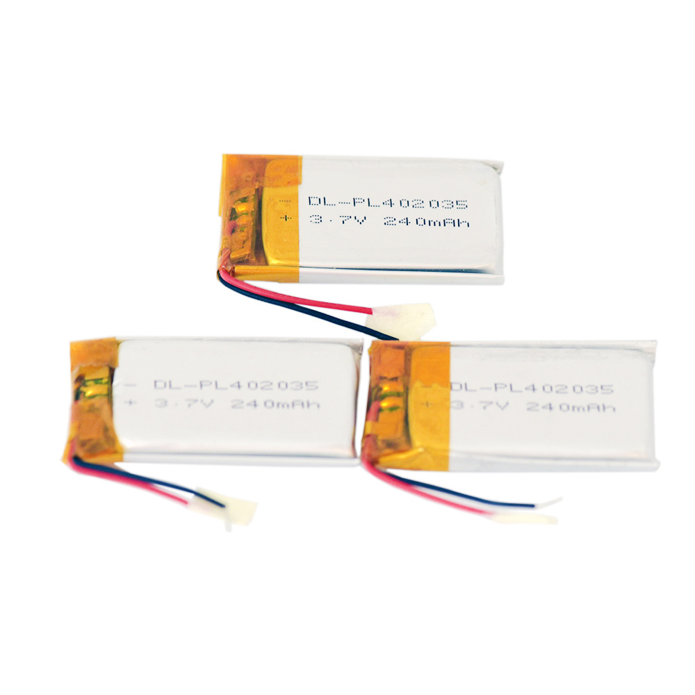 Batterie de produit électrique 402035 3.7V 230MAH Cellule de batterie LIPO 3.7V LI-POLYMER