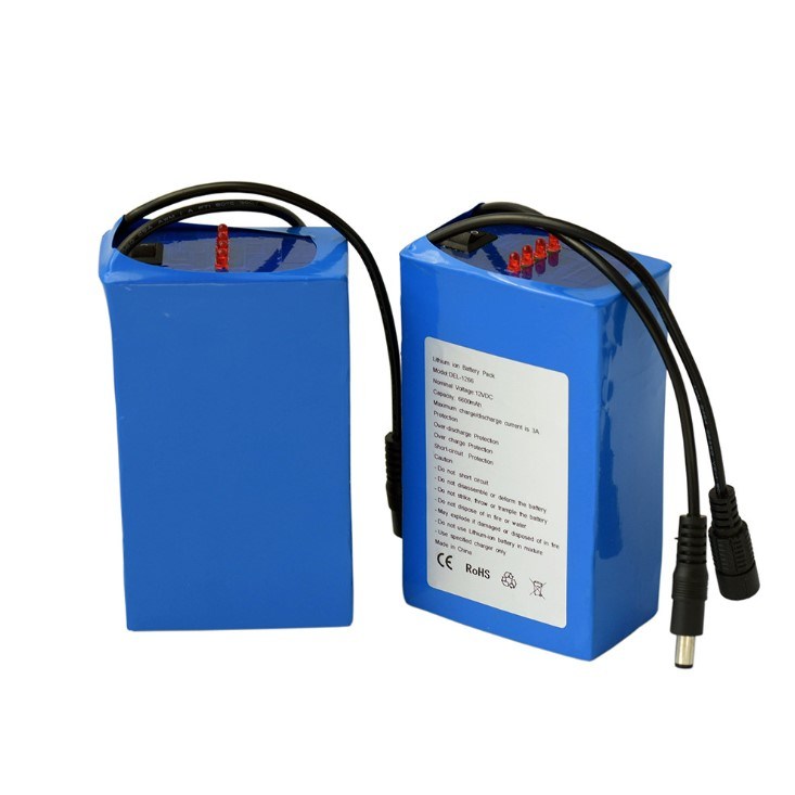 Preço de fábrica recarregável 18650 Lithium Ion 12V 6600mAh Li Ion Battery Pack para obter ferramentas LED Light Energia Baterias
