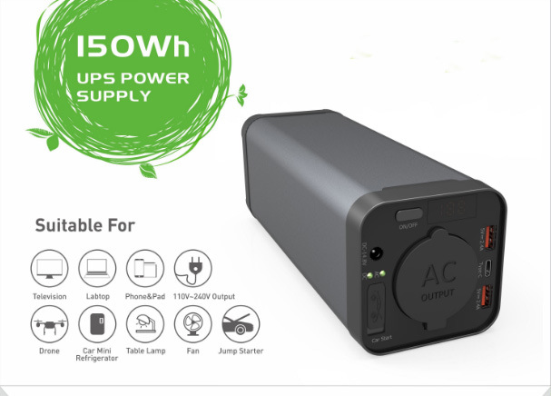 150W Mini UPS Batería de polímero Li-Polymer para almacenamiento de energía