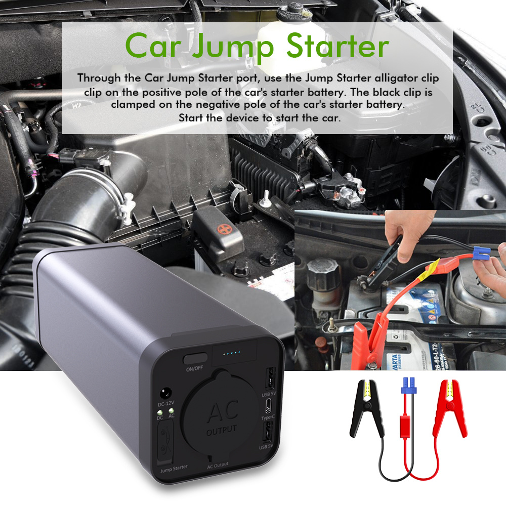 Riesige Kapazität Polymerbatterie 40000mAh AC-Sockel Auto-Notfallwagen-Starter