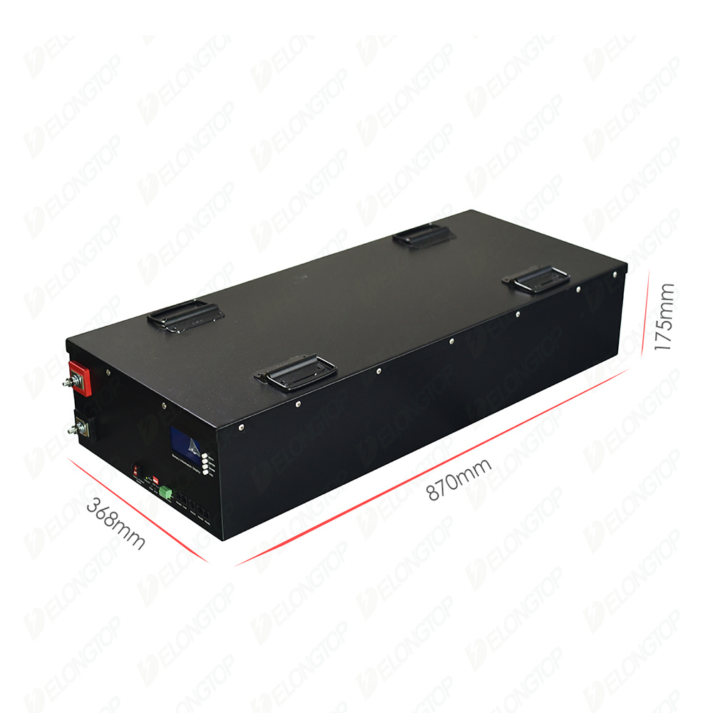 Top proveedor 48V LIFEPO4 Battery 48V 200Ah Battery RS485 RS232 Opción para el sistema de almacenamiento solar