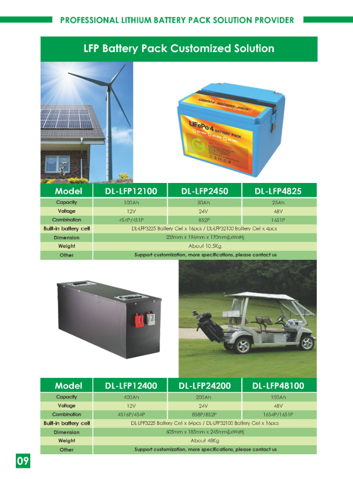 Batterie de lithium Pack 12 V 400AH Batterie de voiture LIFEPO4