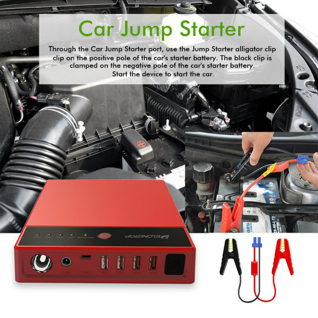 Nueva llegada de salto de automóvil Starter 40000mAh Power Bank con 4 salidas USB