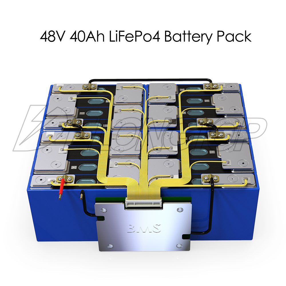 Batería AGV 48V 40AH LIFIFIO LIFEPO4 Paquete de baterías con caja de metal BMS