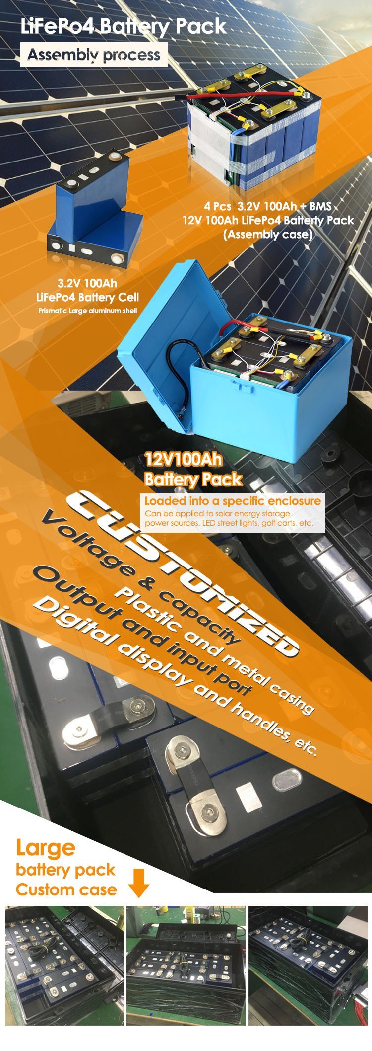 Impermeable BT RS485 LIFEPO4 12V 100AH ​​Batería de litio BMS inteligentes para EV Boot Camping Solar