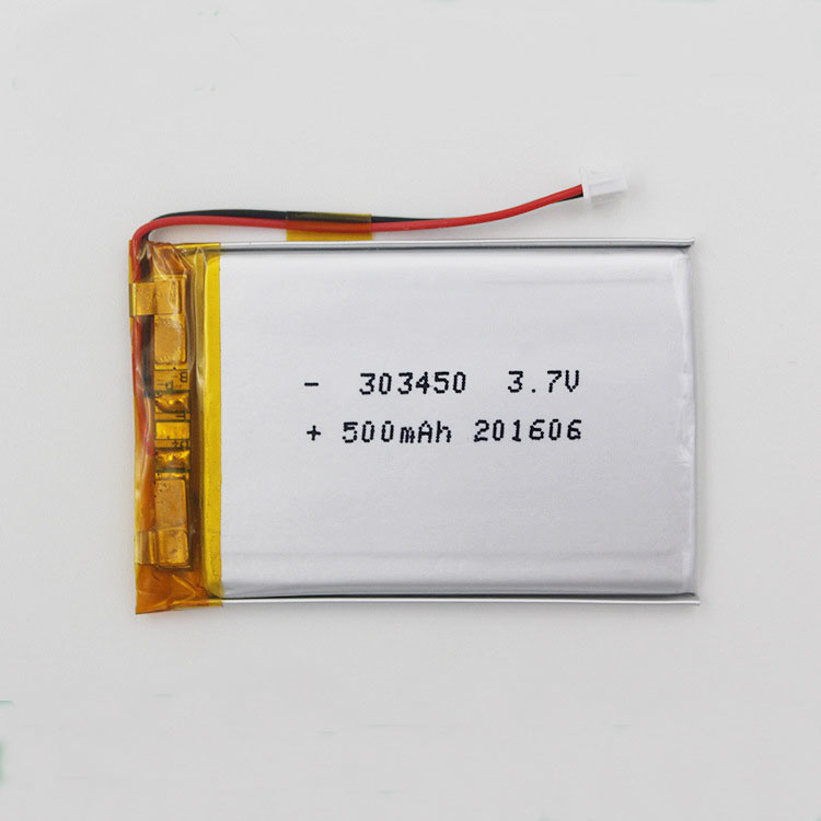 Célula de batería de polímero de iones de litio recargable de la batería de 3.7V 500mAh Lipo 303450