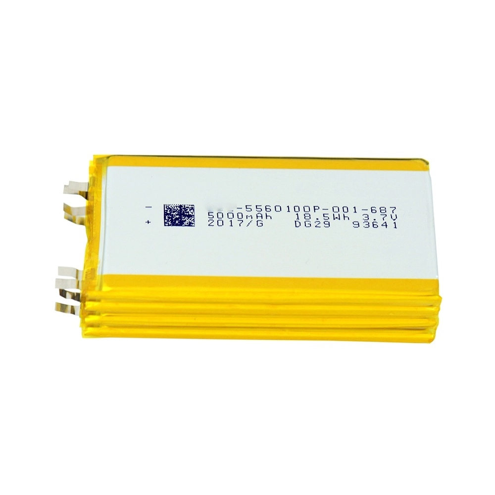 Cellule de batterie de polymère lithium de la batterie Lipo 3.7V 5000mAh 5560100