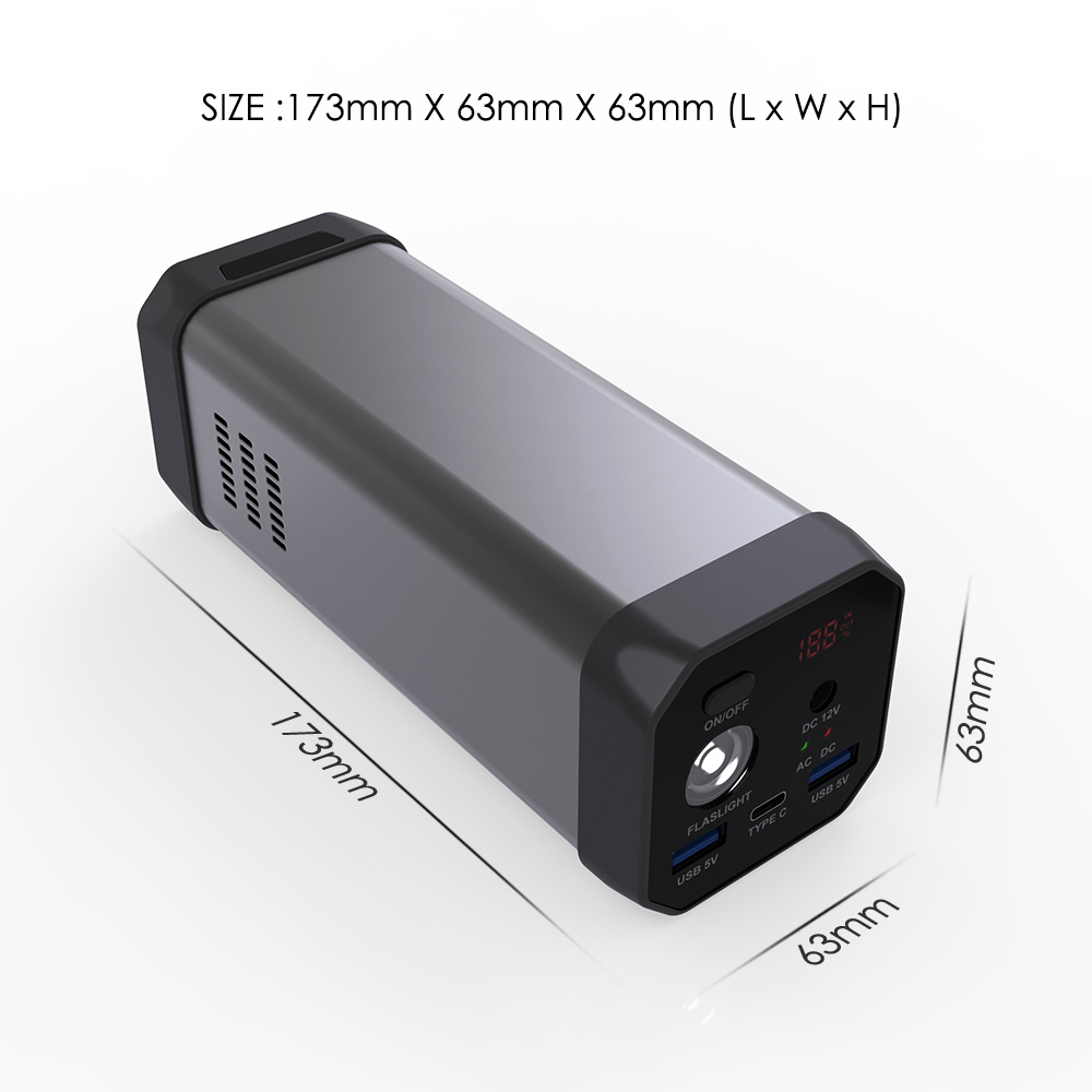 80W AC Outlet Typ C Fast Charge-Energien-Bank 20000mAh