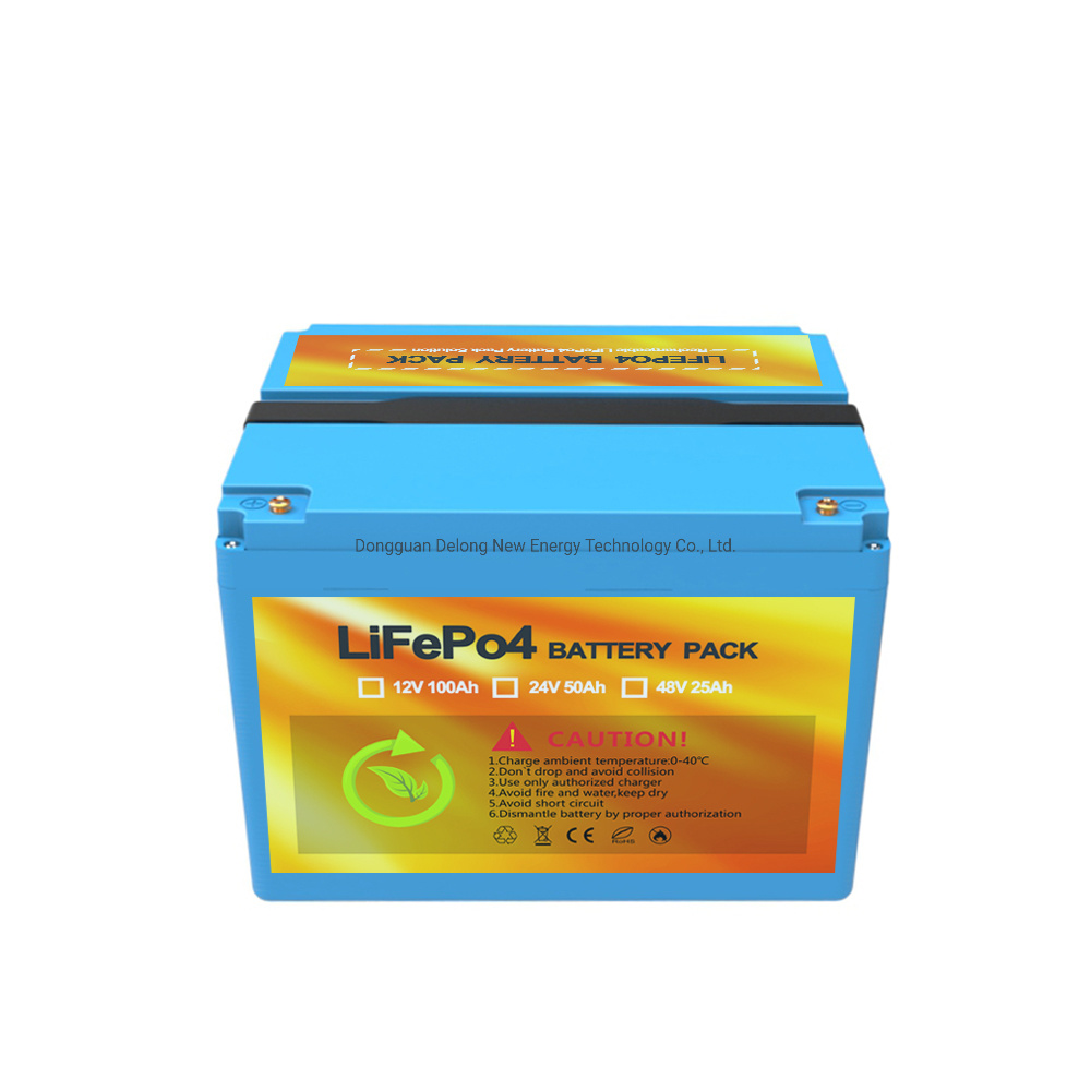 LIFEPO4 12V 100ah Lithium Ion Solar Battery Pack avec RS 485 4S BMS Port USB + Affichage LED