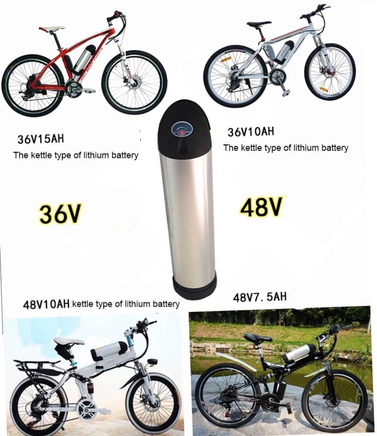 Type de bouteille d'eau de la batterie de bicyclette électrique du lithium de 48V 10ah rechargeable OEM
