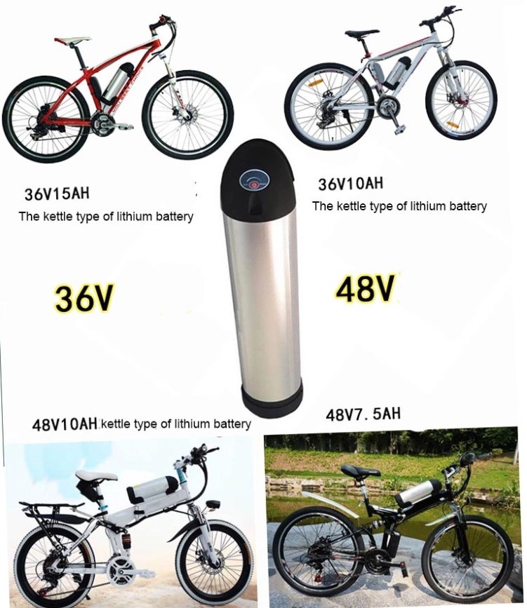 OEM Wiederaufladbare 48V 10Ah Lithium-elektrische Fahrrad-Batterie-Wasser-Flaschentyp