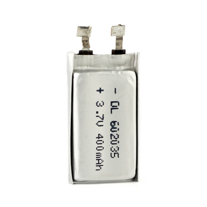 Bateria de polímero de íons de lítio 602035 3.7V 400mAh recarregável para Bluetooth