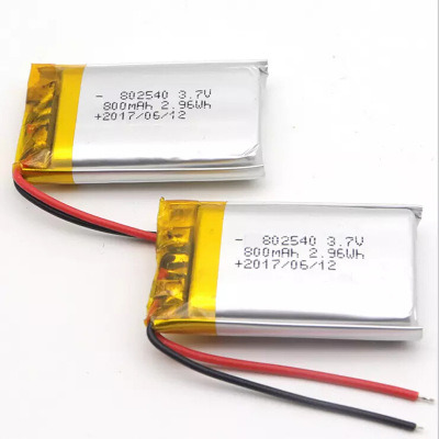 Batterie de lipo 3.7V 800mAh pour outil électrique Cellule de batterie polymère Ithium 802540