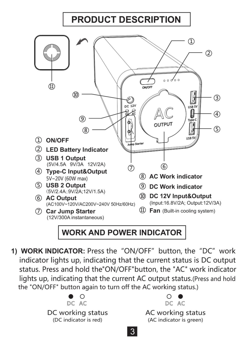 スマートフォンラップトップカージャンプスターター用急速充電とハイパワー40000mAh 110V 220V ACラップトップPowerbanks