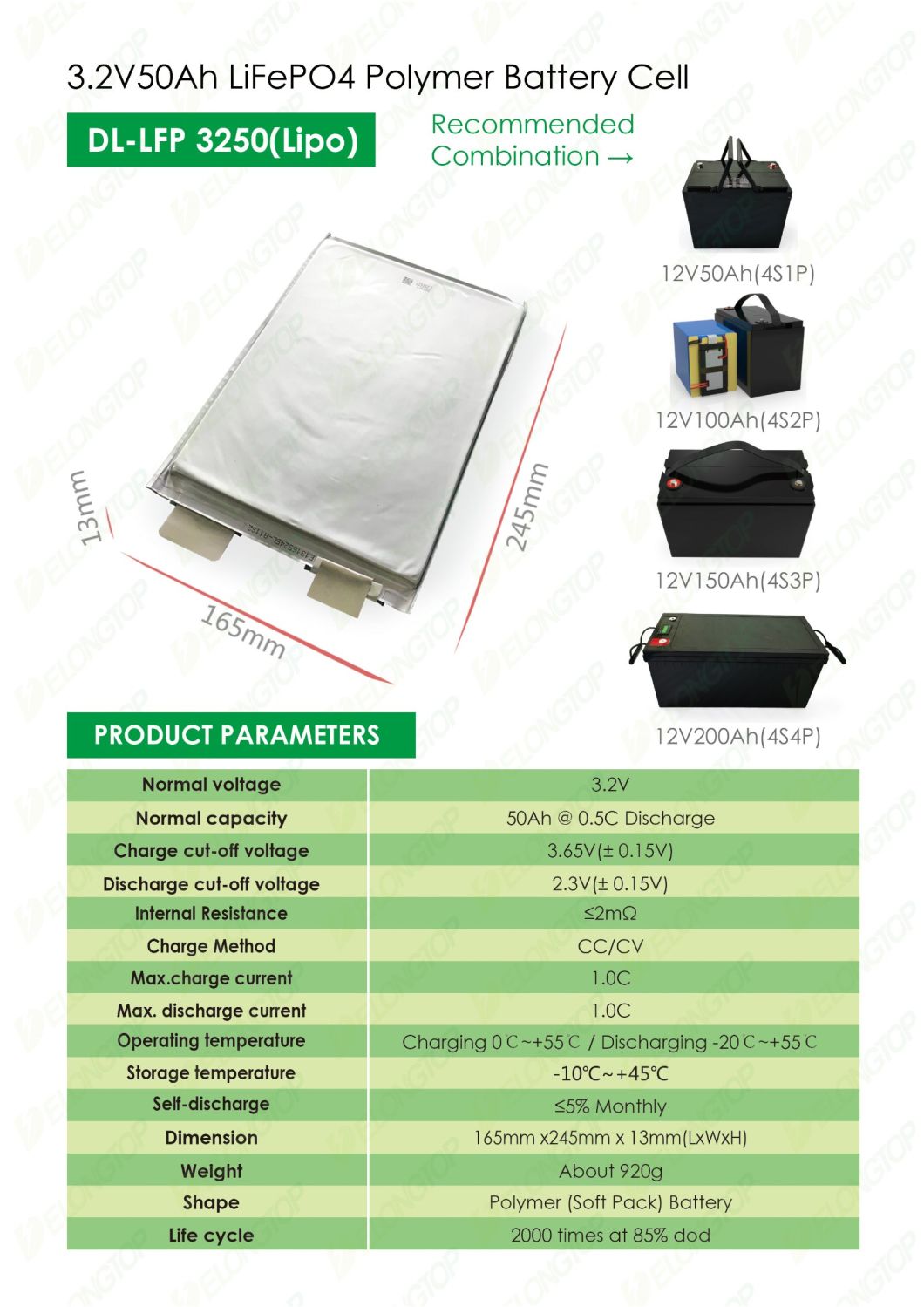Paquete de baterías de 12V 100Ah LIFEPO4 para almacenamiento de batería solar