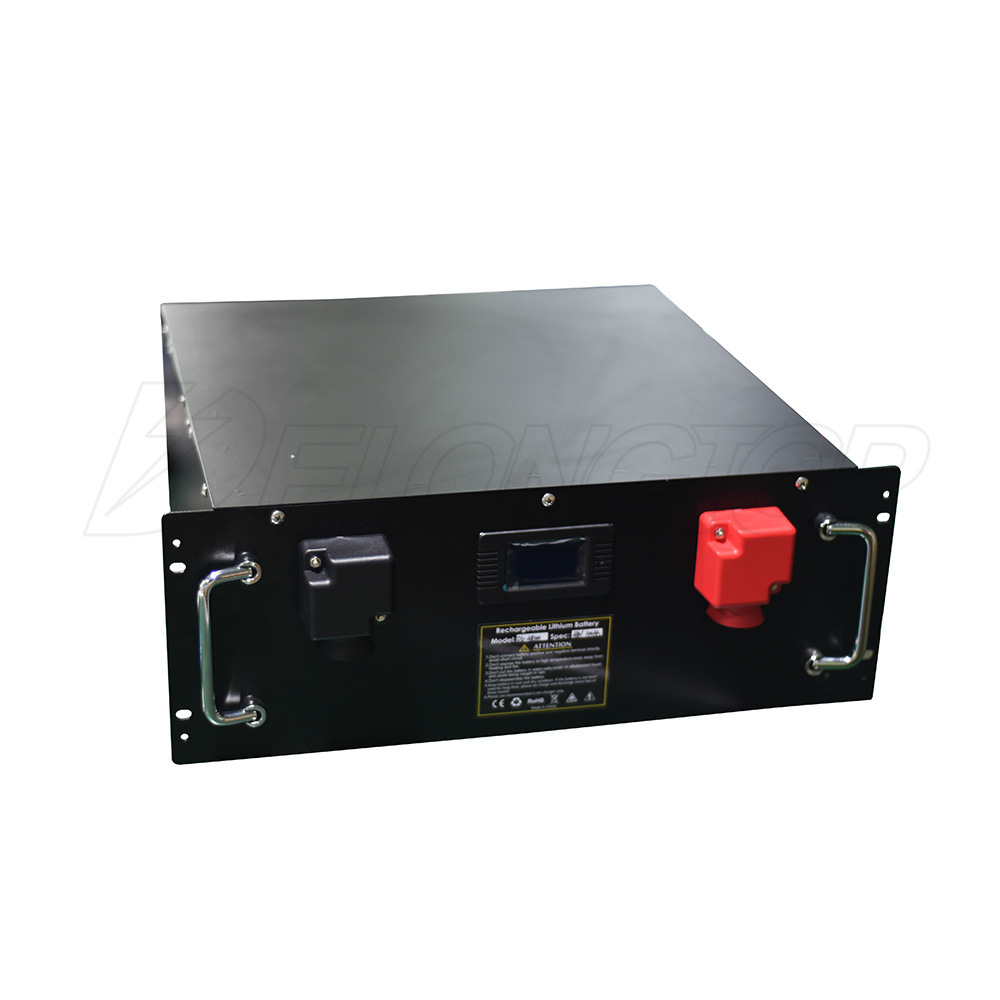 48V 100 Ah LiFePO4 Batterie Lithium-Phosphat-Batterien mit BMS und Switch-Modul für Telecom-Station mit Can / RS485